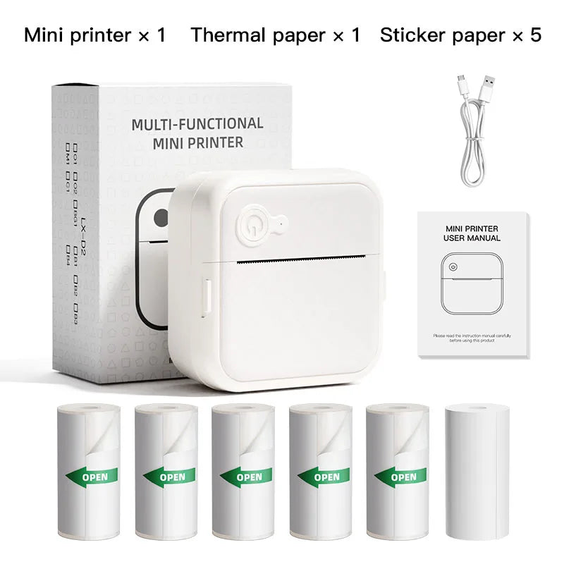 DOLEWA D8 Portable Mini Printer Wireless Bluetooth