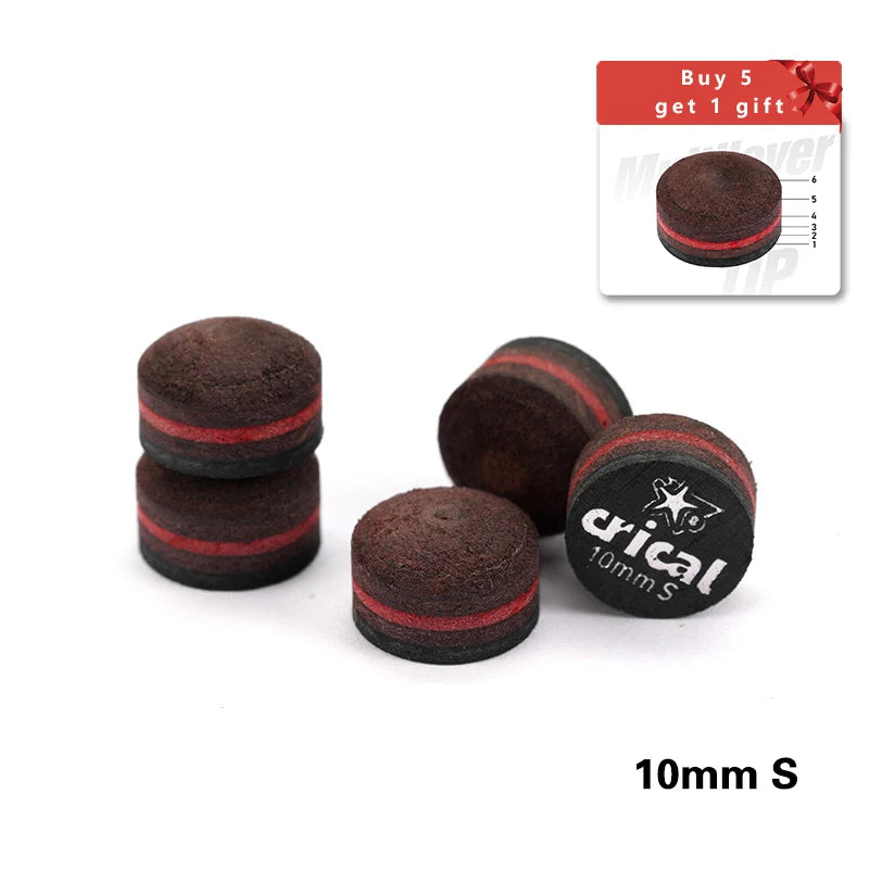 NEW CRICAL Billiard Pool Cue Tips 5pcs Buy 5 Get 6 Carom Cue Tip/Snooker Cue Tip 10mm 10.5mm 11.5mm 13mm Billiard Accessories