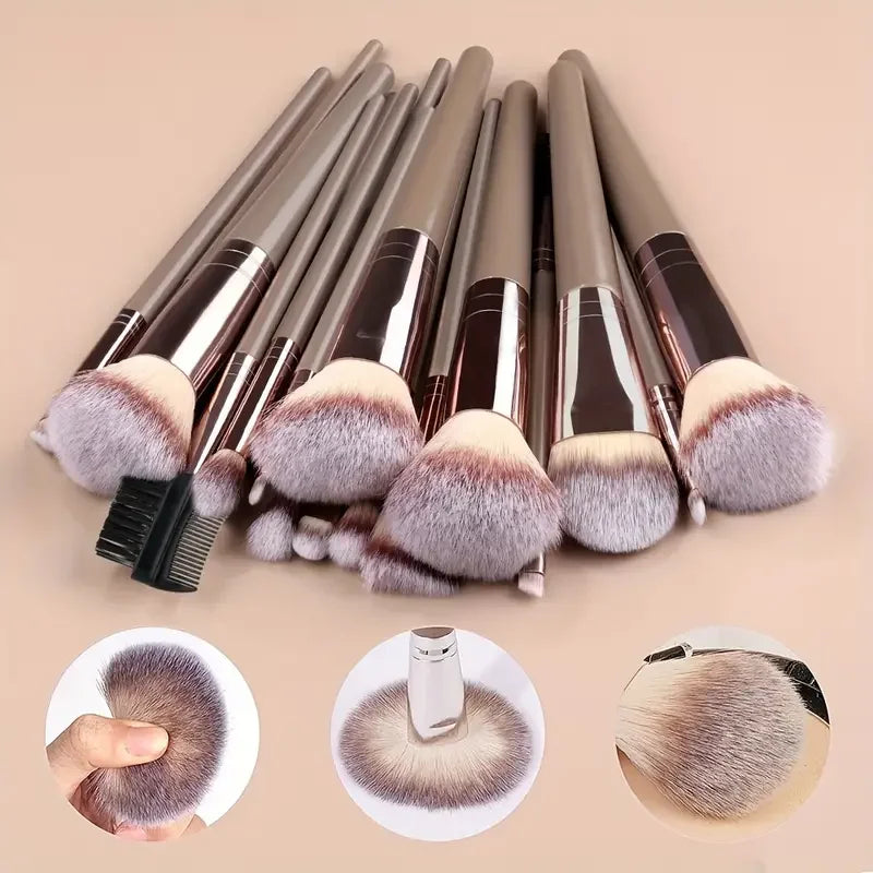 Professionelles 3-20-teiliges Make-up-Pinsel-Set, weiche, flauschige Foundation-Lidschatten-Concealer-Verblendpinsel, Rougepinsel Kabuki Damen Beauty Tool