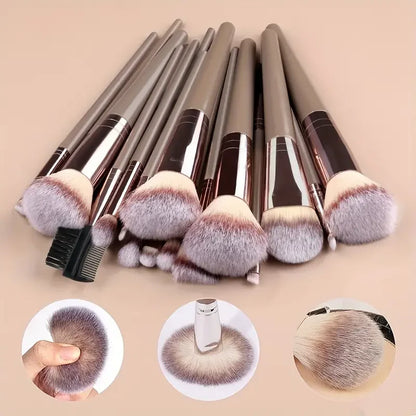 Professionelles 3-20-teiliges Make-up-Pinsel-Set, weiche, flauschige Foundation-Lidschatten-Concealer-Verblendpinsel, Rougepinsel Kabuki Damen Beauty Tool