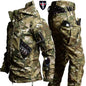 Tactical Winter Set Men's Outdoor Windproof Waterproof Suit Multi-Pocket Soft Shell Hooded Jackets Sharkskin Work Pants