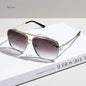2025 Metal Punk Big Frame Sunglasses for Men Women Cool Driving Glasses Brand Design Square Sun Glasses Goggles UV400 Eyewear