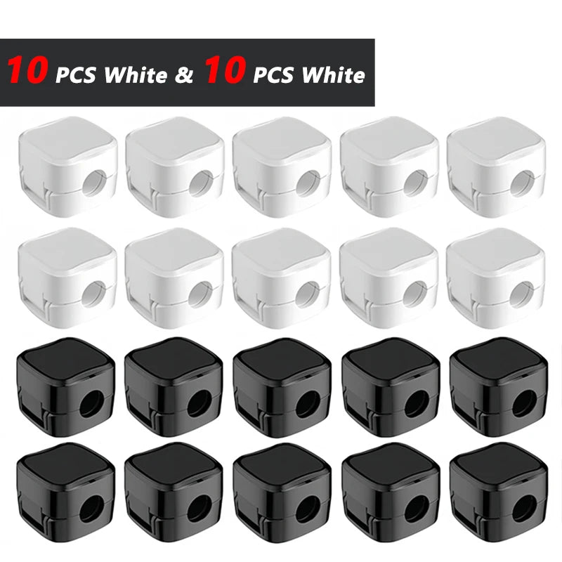 Strong Adhesive Cable Clips - Under Desk Cord Holder
