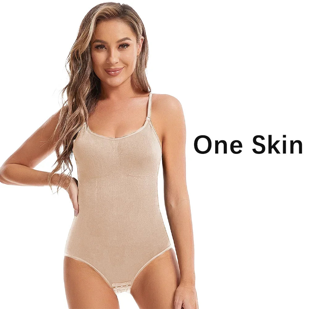 Drop Shipping Damen Sexy Shapewear Nahtlos Schlankmachender Po-Former Shaper Glättender Bodysuit Offener Schritt Hochelastische Bodysuits
