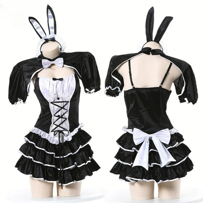 Halloween Sexy Rabbit Girl Lingerie Dress Bow Lingerie Set Anime Uniform Women Outfits Cosplay Costume Halloween Carnival Suit