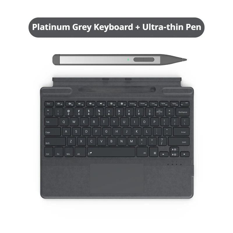 2025 New Color Microsoft Surface Pro 8/9/X/10/11 Bluetooth Magnetic Keyboard with Pen Slot,Touchpad and 7-color Backlit Keyboard