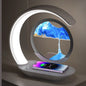 Quicksand Table Lamp USB Wireless Charging 3D Hourglass