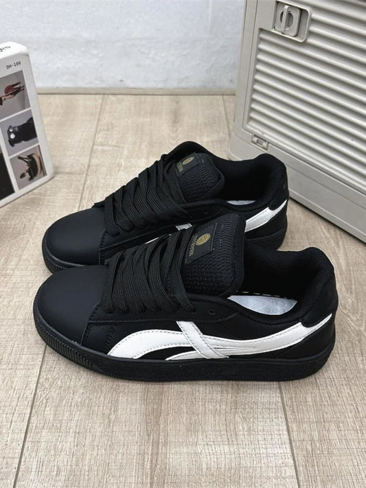 Retro Hong Kong Black Bread Shoes – Unisex Sneakers