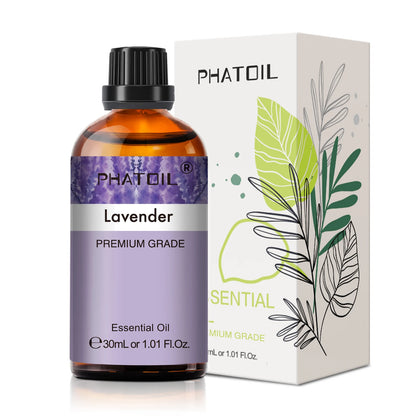 PHATOIL 1 Stk. Ätherisches Aromatherapieöl 30ml Zitrone Eukalyptus Lavendel Bergamotte Jasmin Wacholder Rose Vanille Ätherisches Aromaöl