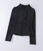 New yoga wear ladies coat round high elastic loose exercise yoga fitness long sleeve stand-up collar  yoga tops