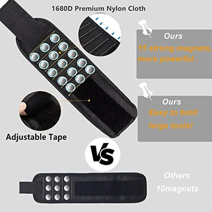 Magnetisches Armband zum Halten von Schrauben, Nägeln, Bohrern, Handgelenk-Werkzeughalter mit starken Magneten, Coole Gadgets für Männer, Frauen