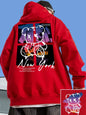 New autumn European and American men's teddy bear graffiti print soft and comfortable hooded sweatshirt outdoor street style clo