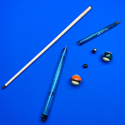 Low Deflection Canadian Hard Rock Maple Pool Cue - 3-Piece Break & Jump Design, Quick-Release Joint & Piano Lacquer Grip