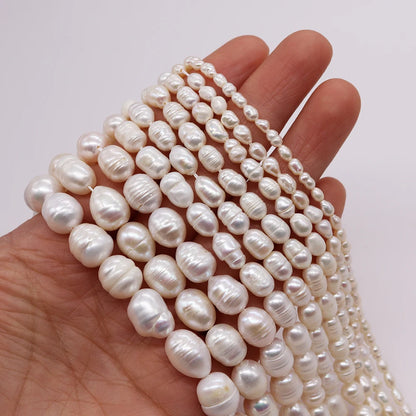 Natural Freshwater Pearl Beads Rice Isolation Loose Beaded for Jewelry Making DIY Personality Bracelet Necklace Accessories Gift