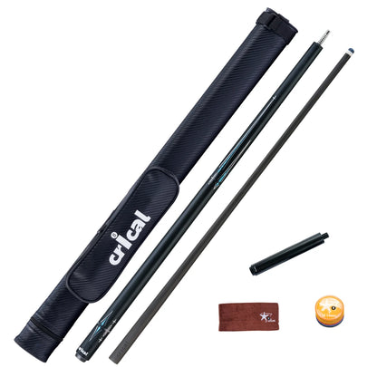 CRICAL CL-PRO Carbon Fiber Pool Cue Stick with 12.5mm Tip 3 * 8/8 Joint Pin  Low Deflection  for Professional 1/2 Billiard Cue