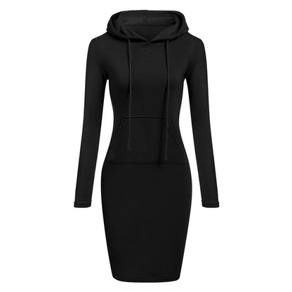 Damenkleid Herbst Damen Hoodiekleider Hoodies Damen Sweatshirts Damen Hoodiekleid Oberteile Damenbekleidung