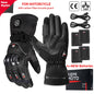 Motorcycle Heated Gloves Touch Screen Winter Warm Skiing Gloves Waterproof Rechargeable Heating Thermal Gloves For Snowmobile