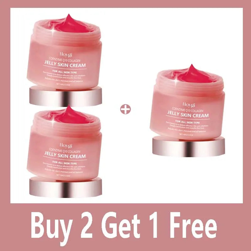 Collagen Jelly Cream Deeply Moisturizing Smooth Skin Tightening Fade Fine Lines Soothing Brightening Hydrating Facial Gel Cream
