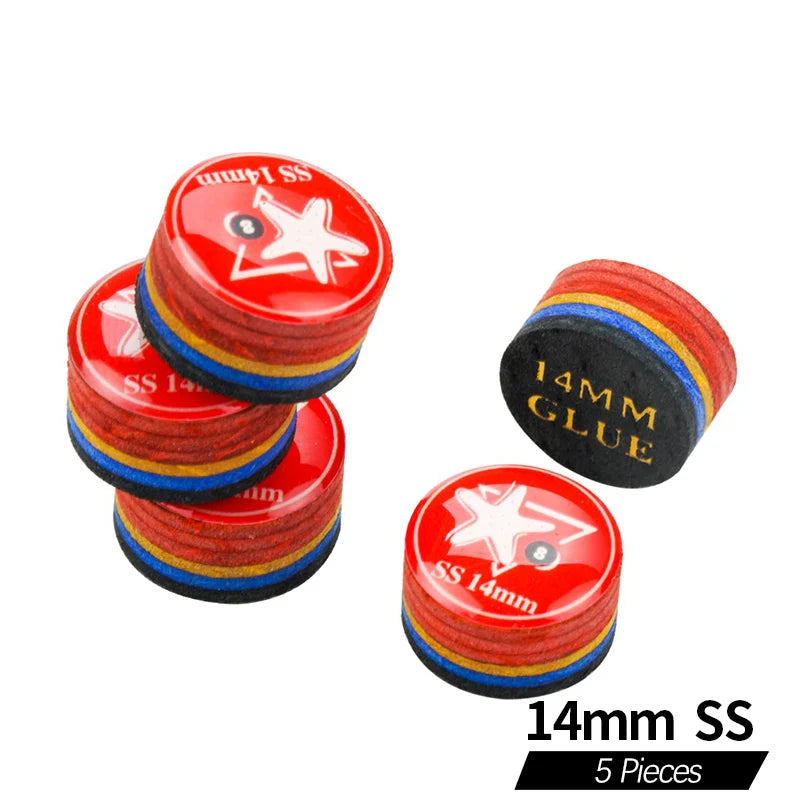 KONLLEN Cue Tips Rainbow Tips 11/14mm Multilayer Cuetips Snooker Hardness S/SS/SX/M/MH/H Pig Skin CRICAL Cue Tip Accessories
