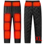 Heated Pants for Men Women, Thick Electric 10 Zones Heating Trousers Winter Outdoor Warm Thermal Trousers (Battery Not Included)