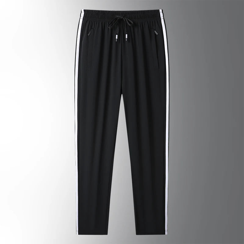 Men's Ice Silk Plus Size Jogger Trousers – Ultra-Thin Breathable Sports Pants M-8XL