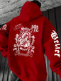 European and American men's autumn Statue of Liberty little angel print comfortable soft hooded sweatshirt outdoor street top