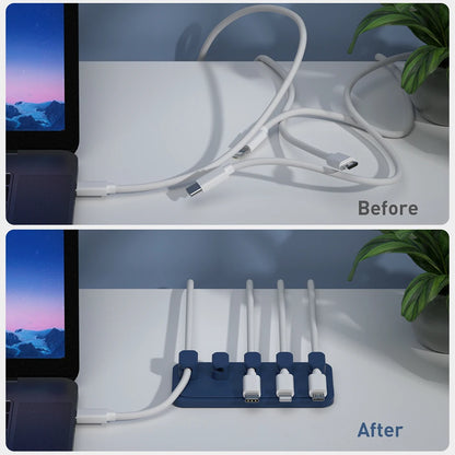 Magnetic Car Cable Clamp - Silicone Wire Holder 5pcs