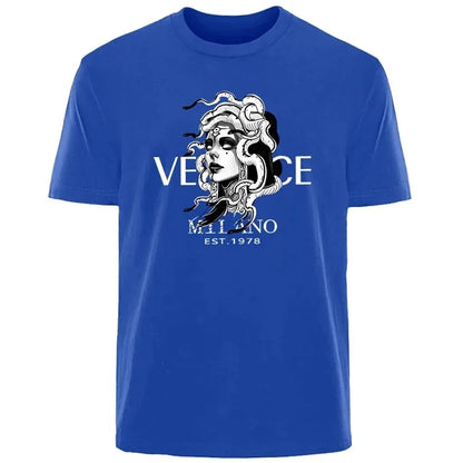 Men's Printed Cotton Crew Neck T-Shirt – Casual Summer Tee