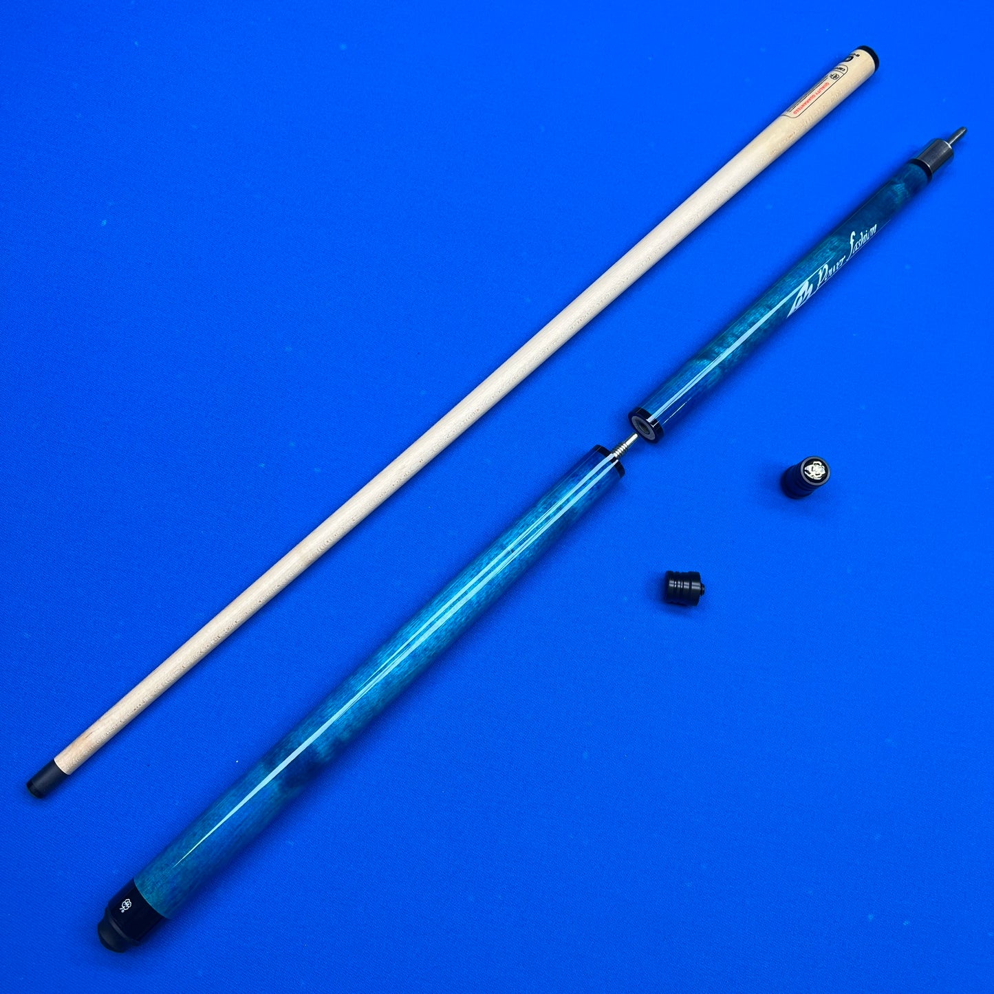 Low Deflection Canadian Hard Rock Maple Pool Cue - 3-Piece Break & Jump Design, Quick-Release Joint & Piano Lacquer Grip