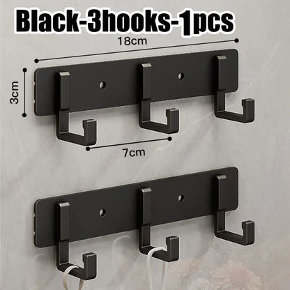 Punch-free wall-mounted living room clothes hanger load-bearing hook towel bathroom wall strong adhesive hanger