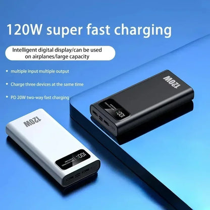 Xiaomi MIJIA 200000mAh Large Capacity Power Bank 120W Fast Charging Portable Digital Display Powerbank For iPhone Samsung Huawei