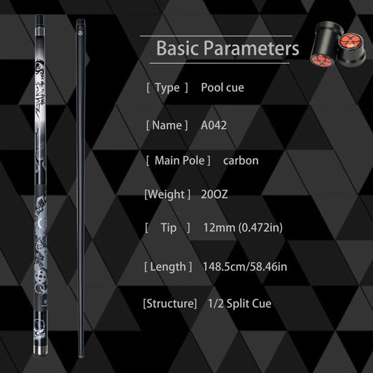 13mm Carbon Fiber Maple Pool Cue Shaft Kit