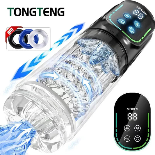 TONGTENG electronic device with digital display and clear container on a white background
