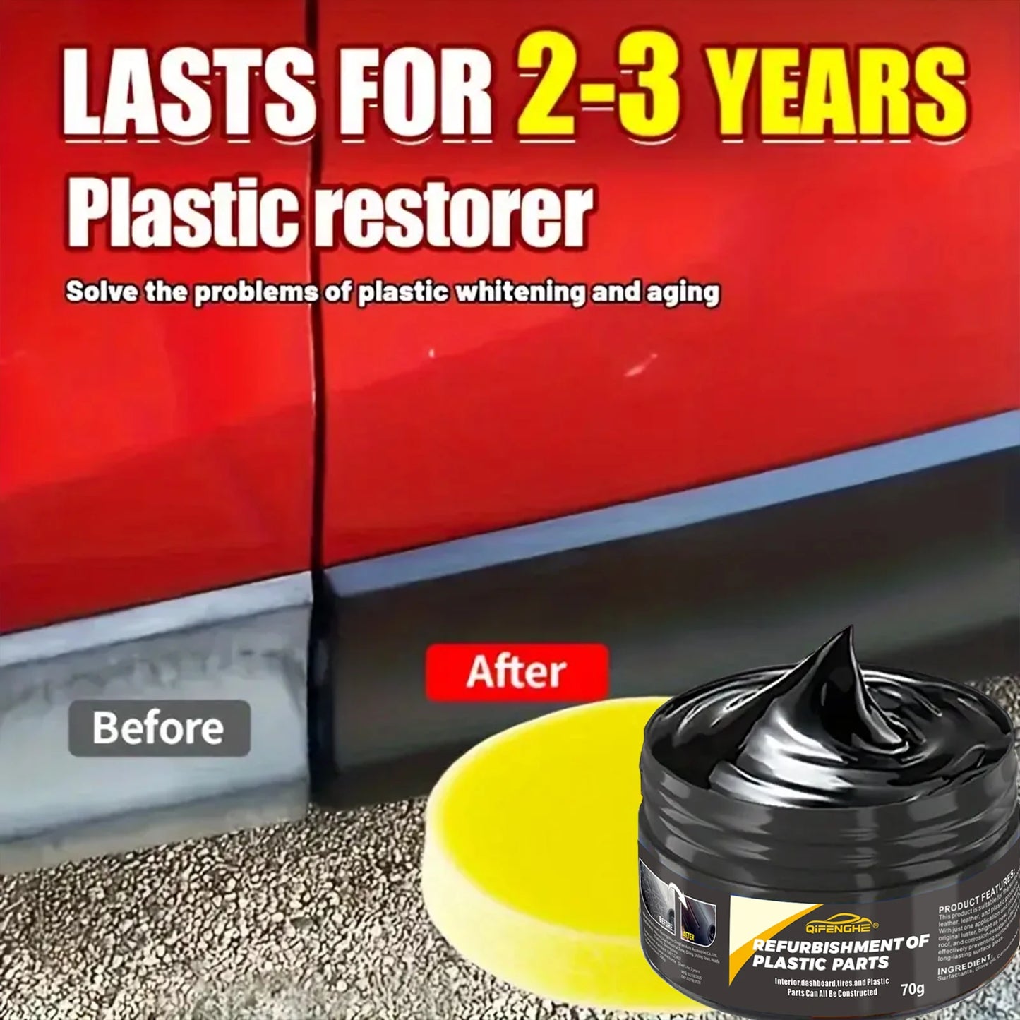 Automotive Plastic Repair Wax - Scratch & Anti-Aging