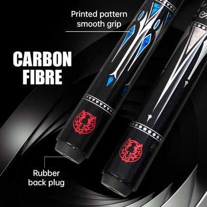 2 in 1 Langyan 58 inch billiard cue carbon fiber 11.2 mm billiard cue large head, multiple styles to choose from