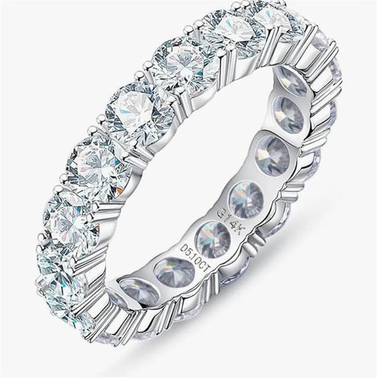 Diamond ring with a white background