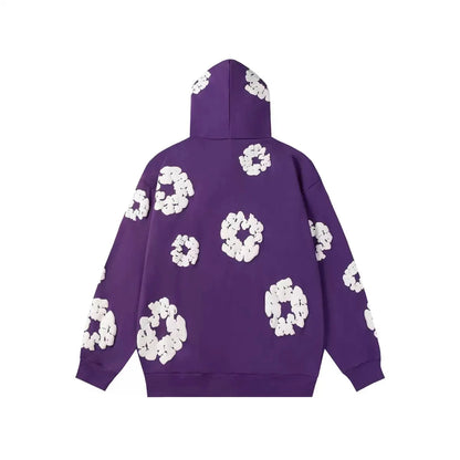 Hoodie Cross border European and American Hot selling Cotton Foam Printed Tears Hoodie Men's and Women's Hoodies