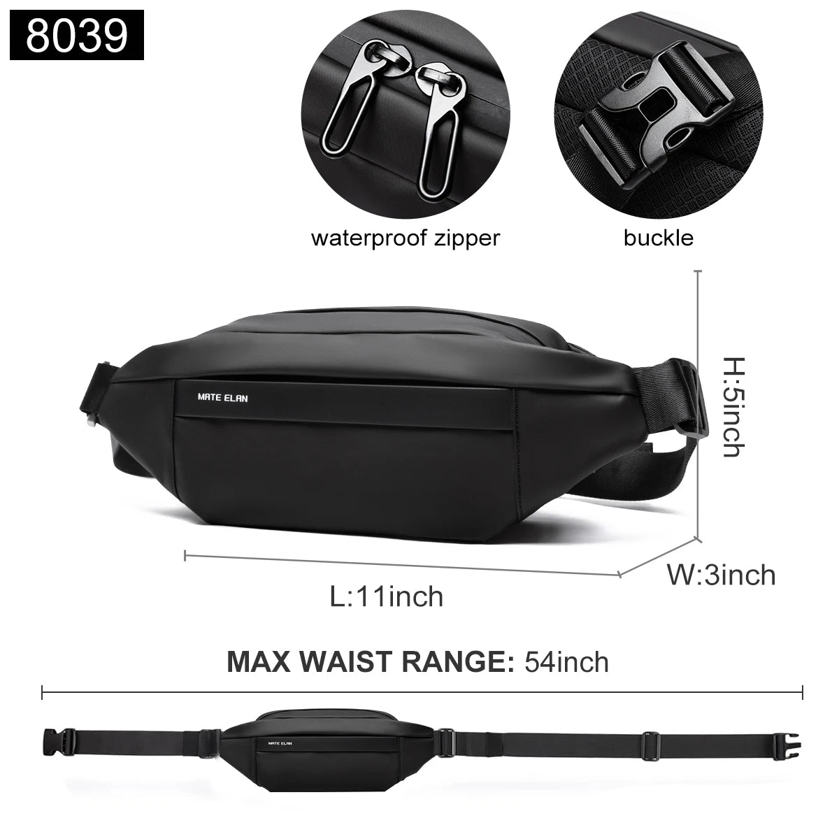 Men's Waterproof Crossbody Shoulder Bag – Travel Sports Fanny Pack Waist Bag