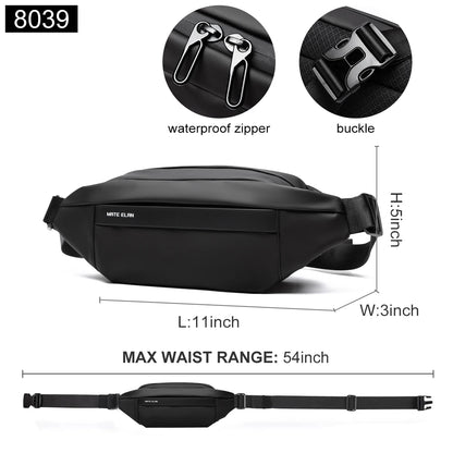 Men's Waterproof Crossbody Shoulder Bag – Travel Sports Fanny Pack Waist Bag