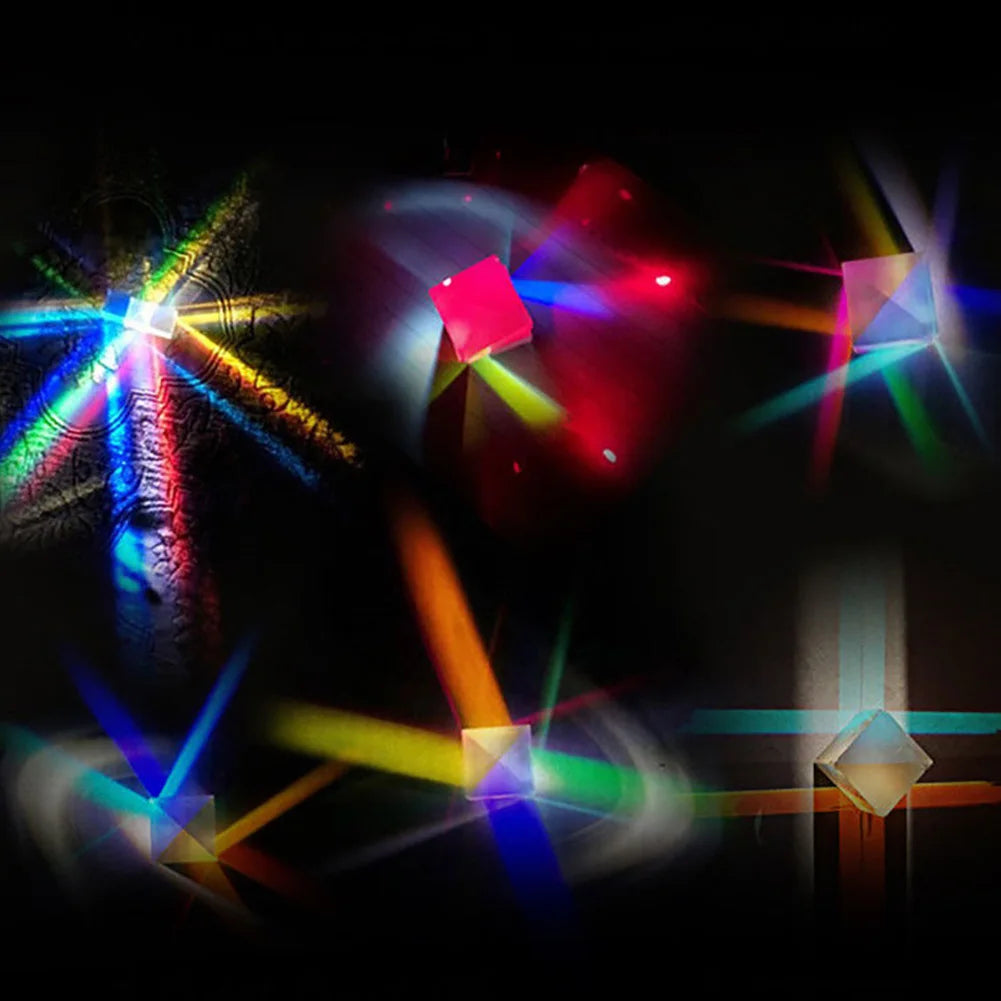 Optisches Glas X-Würfel Dichroitischer Würfel Design Würfelprisma RGB Kombinierer Teiler Lehrgeschenk Klasse Physik Lernspielzeug