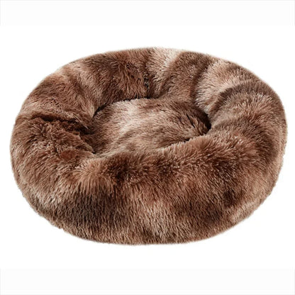 40-90cm Rundes Haustierbett für große Hunde Super Weiches Katzenbett Langes Plüsch Hundebett für mittlere Hunde Winter Warmes Schlafplatz