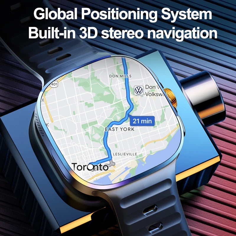 5G Smart Watch AMOLED 2.4" 32GB Google Play GPS SIM
