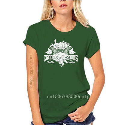 New Crooks Castles Logo Black T Shirt Herren Damen Unisex Tumblr Tee Sleeve Harajuku Tops