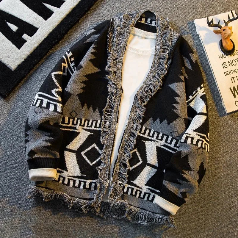 Autumn/winter New Fashion Thicken Warm Knitted Sweater Men's Casual Loose Sports Retro Plus Size High Quality Cardigan Sweater