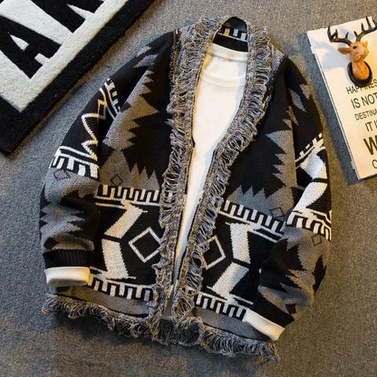 Autumn/winter New Fashion Thicken Warm Knitted Sweater Men's Casual Loose Sports Retro Plus Size High Quality Cardigan Sweater