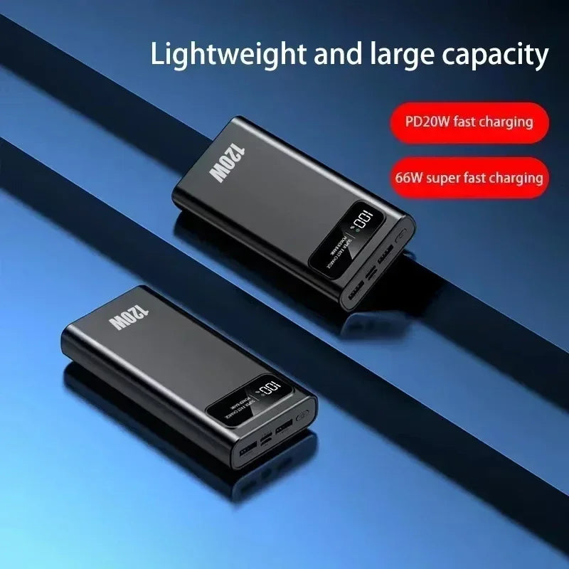 Xiaomi MIJIA 200000mAh Large Capacity Power Bank 120W Fast Charging Portable Digital Display Powerbank For iPhone Samsung Huawei