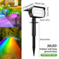 Outdoor 72/68 LED Solar-Landschaftsstrahler IP65 Wasserdichtes Solarlicht mit 3 Modi Solar-Gartenbeleuchtung für den Außenbereich