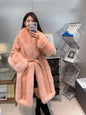 2025 Neuer Winter Damen Naturfuchs Fellkragen Lange Weiße Gänsedaunenjacke Wollmantel Warmer Mantel Dicker Luxus Damenmäntel