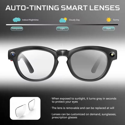 2026 New 4K HD AI Smart Glasses Men 800W Pixel Camera Bluetooth Call 4GB WIFI Transmission Voice Assistant Smart Glasses Women