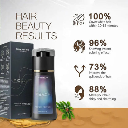 Haarfärbe-Shampoo 3-in-1 Instant Haarfärbe-Shampoo pflegend langanhaltende Farbe für Frauen & Männer Grauhaarabdeckung 200 ml